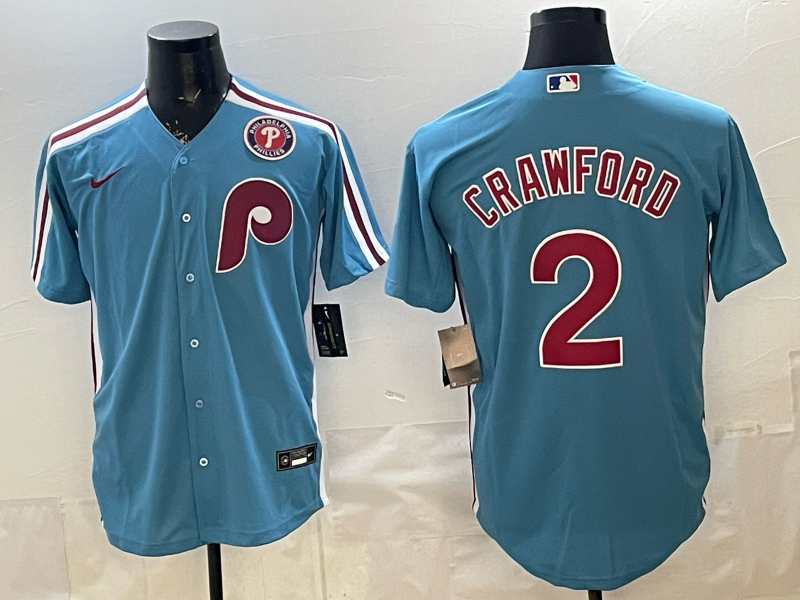 Men 2026 Philadelphia Phillies #2 Crawford blue Game Nike MLB Jersey 0414003